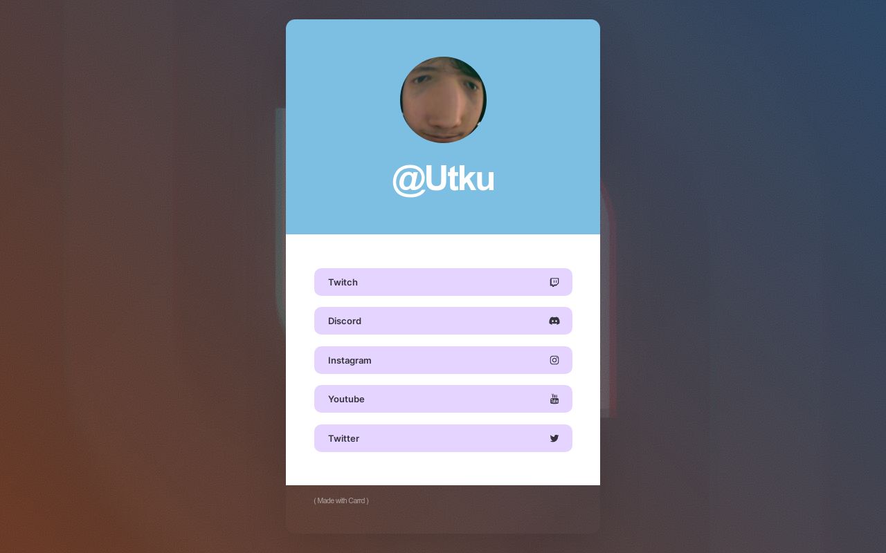 Carrd profile picture for @utku